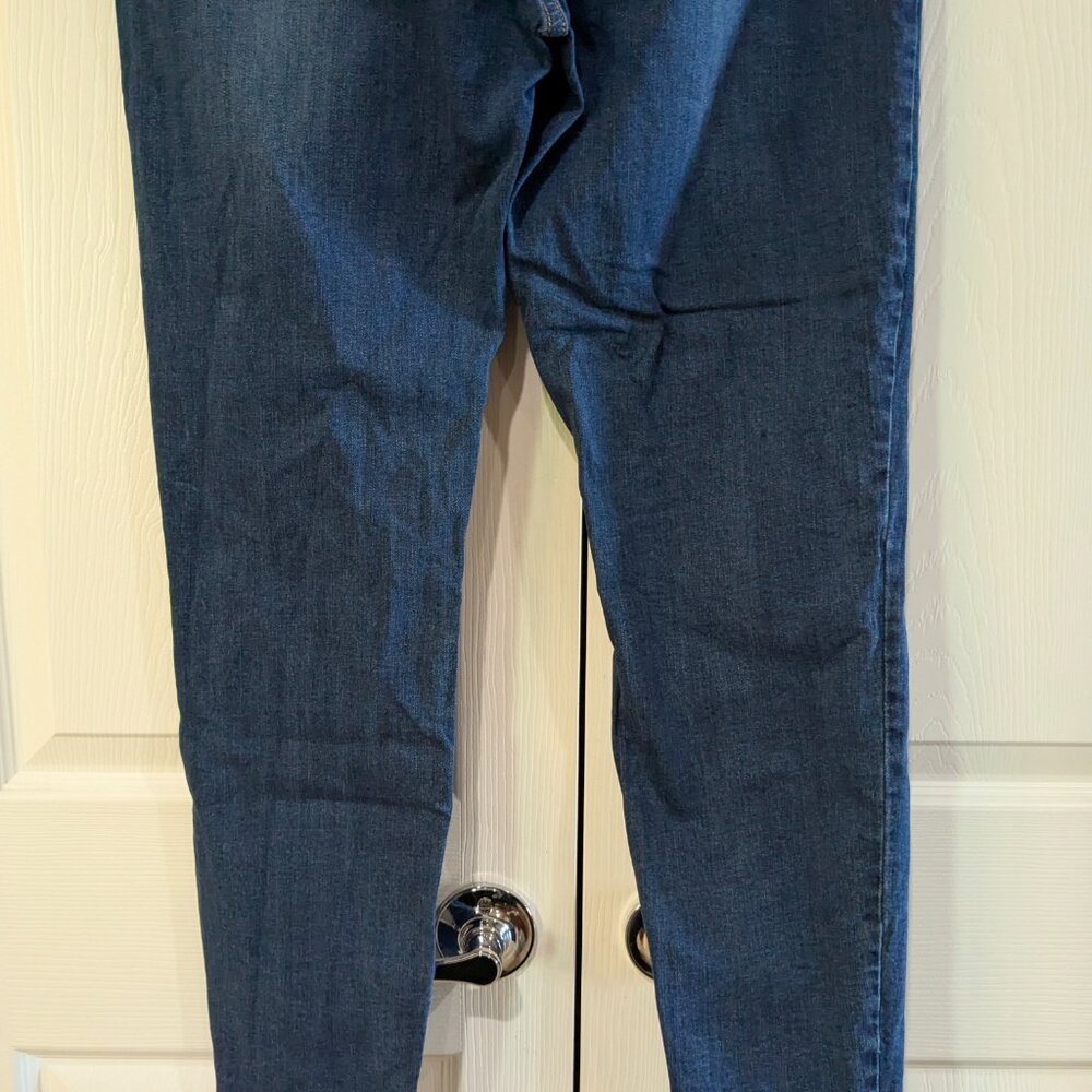 LICTZNEE Women’s Skinny Stretch High Rise Jeans, Dark Blue, Plus Size 16 - Picture 7 of 10